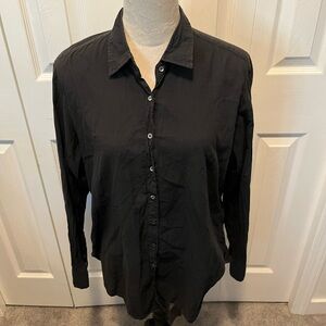 Xirena size S Black Button-Up Shirt 100% Cotton